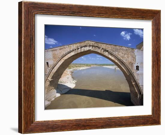 Single Arch of the Malabadi Bridge across the Batman River, Kurdistan Area of Anatolia, Turkey-Woolfitt Adam-Framed Photographic Print