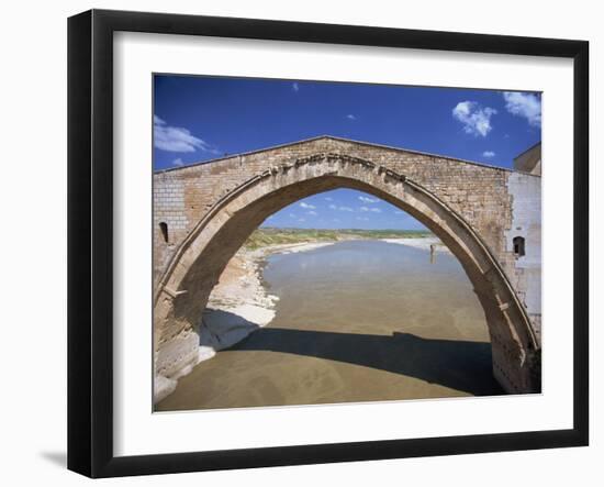 Single Arch of the Malabadi Bridge across the Batman River, Kurdistan Area of Anatolia, Turkey-Woolfitt Adam-Framed Photographic Print