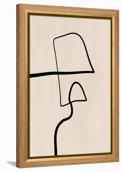 Single Black Line Artwork-Elena Ristova-Framed Premier Image Canvas