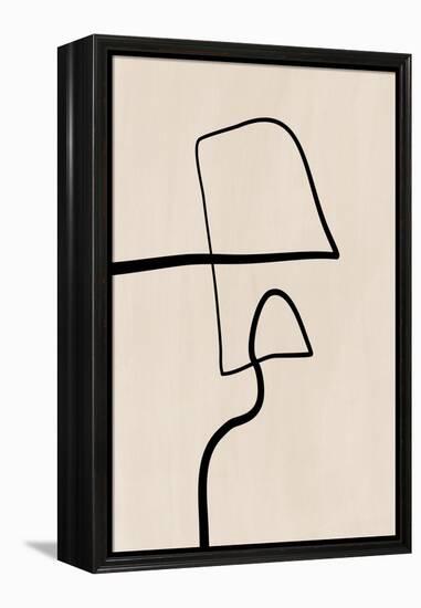 Single Black Line Artwork-Elena Ristova-Framed Premier Image Canvas