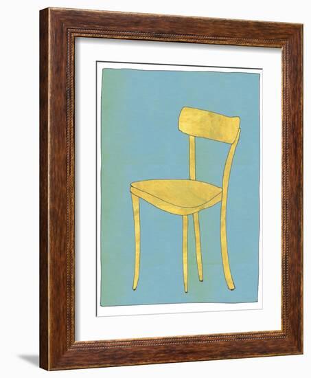 Single Blond Chair Looking for Home-Jan Weiss-Framed Art Print