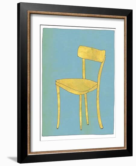 Single Blond Chair Looking for Home-Jan Weiss-Framed Art Print