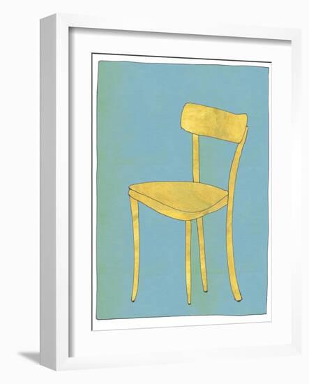 Single Blond Chair Looking for Home-Jan Weiss-Framed Art Print