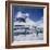 Single Gentoo Penguin on Ice in a Snowy Landscape, on the Antarctic Peninsula, Antarctica-Geoff Renner-Framed Photographic Print