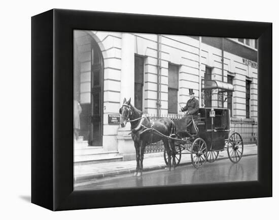 Single-Horsed Carriage (B/W Photo)-English Photographer-Framed Premier Image Canvas