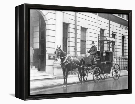 Single-Horsed Carriage (B/W Photo)-English Photographer-Framed Premier Image Canvas