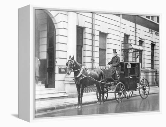 Single-Horsed Carriage (B/W Photo)-English Photographer-Framed Premier Image Canvas