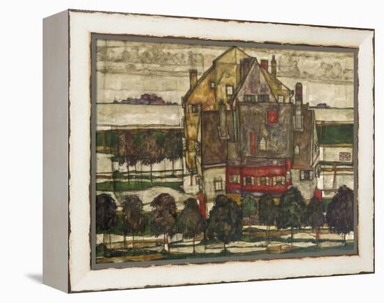 Single Houses, 1915-Egon Schiele-Framed Premier Image Canvas