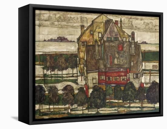 Single Houses, 1915-Egon Schiele-Framed Premier Image Canvas