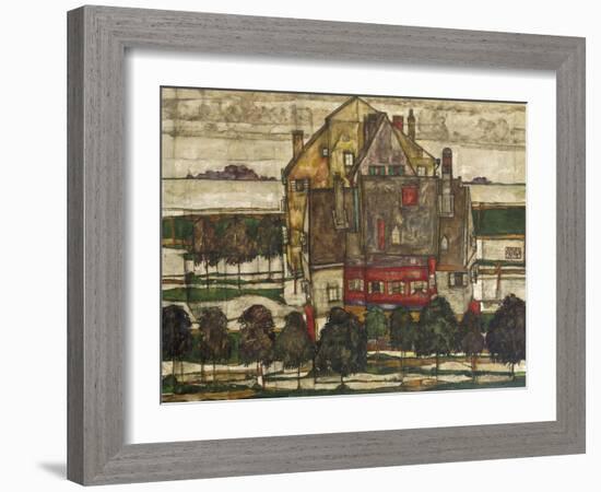 Single Houses, 1915-Egon Schiele-Framed Giclee Print