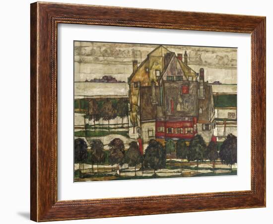 Single Houses, 1915-Egon Schiele-Framed Giclee Print