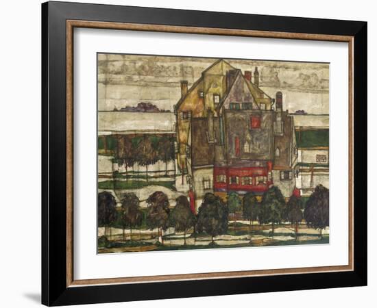 Single Houses, 1915-Egon Schiele-Framed Giclee Print