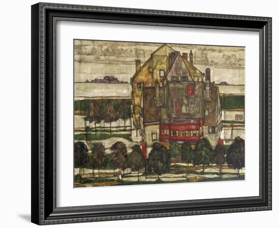 Single Houses, 1915-Egon Schiele-Framed Giclee Print