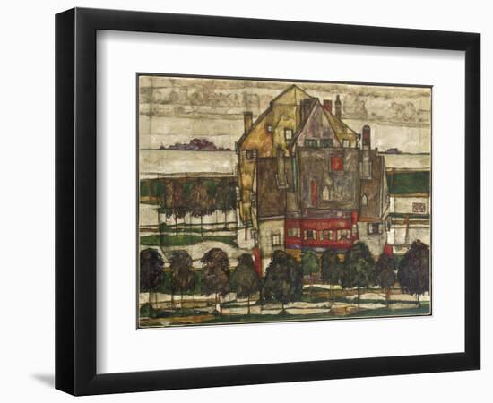 Single Houses-Egon Schiele-Framed Giclee Print