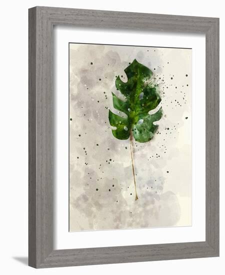 Single Leaf-Chamira Young-Framed Art Print