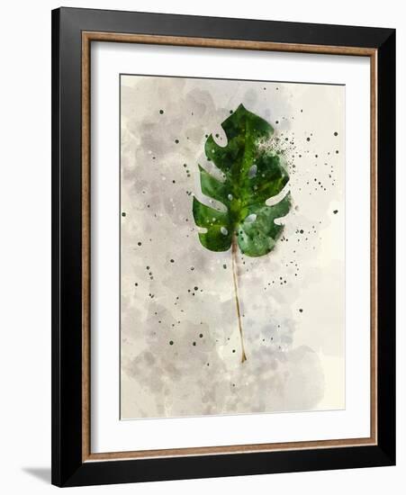 Single Leaf-Chamira Young-Framed Art Print