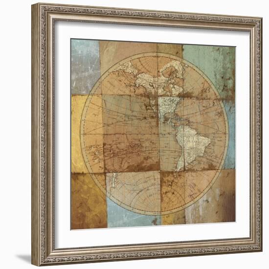 Single Map-Elizabeth Medley-Framed Art Print