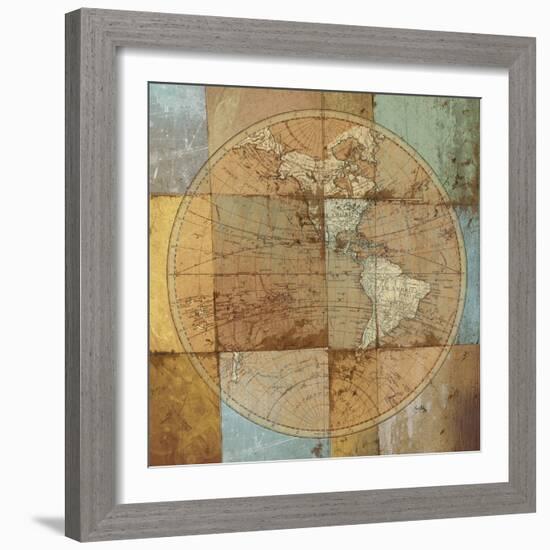 Single Map-Elizabeth Medley-Framed Art Print