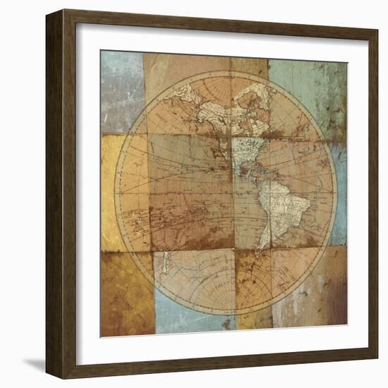 Single Map-Elizabeth Medley-Framed Art Print