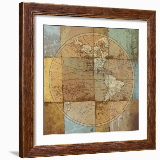 Single Map-Elizabeth Medley-Framed Art Print