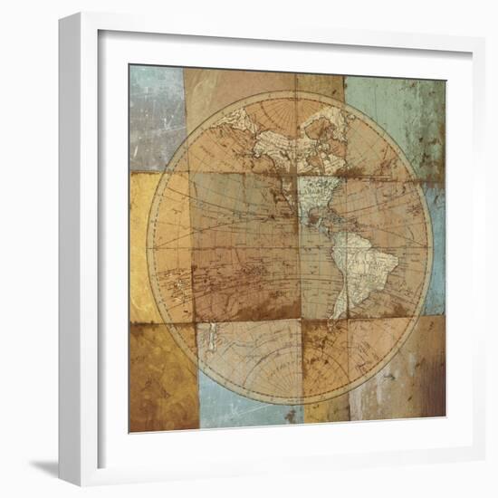 Single Map-Elizabeth Medley-Framed Art Print