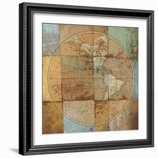 Single Map-Elizabeth Medley-Framed Art Print