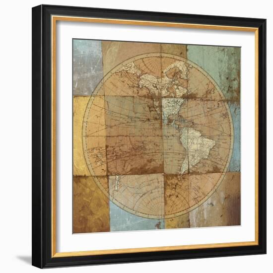 Single Map-Elizabeth Medley-Framed Art Print