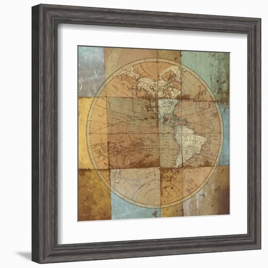 Single Map-Elizabeth Medley-Framed Art Print