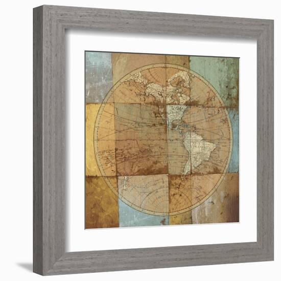 Single Map-Elizabeth Medley-Framed Art Print