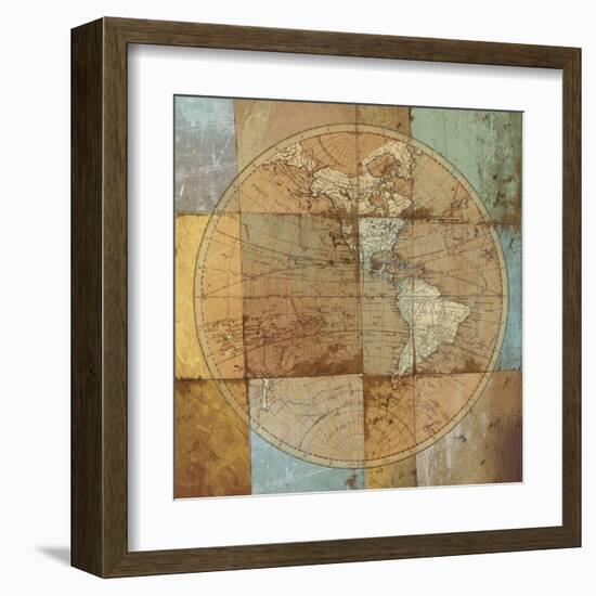 Single Map-Elizabeth Medley-Framed Art Print