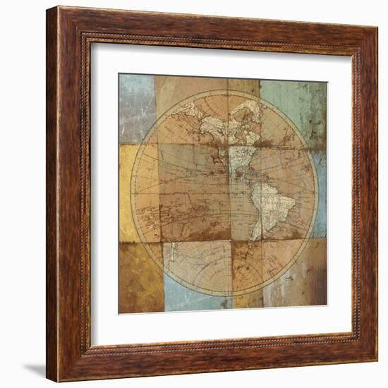 Single Map-Elizabeth Medley-Framed Art Print
