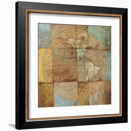 Single Map-Elizabeth Medley-Framed Art Print