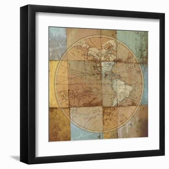 Single Map-Elizabeth Medley-Framed Art Print