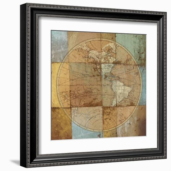 Single Map-Elizabeth Medley-Framed Art Print