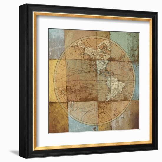 Single Map-Elizabeth Medley-Framed Art Print