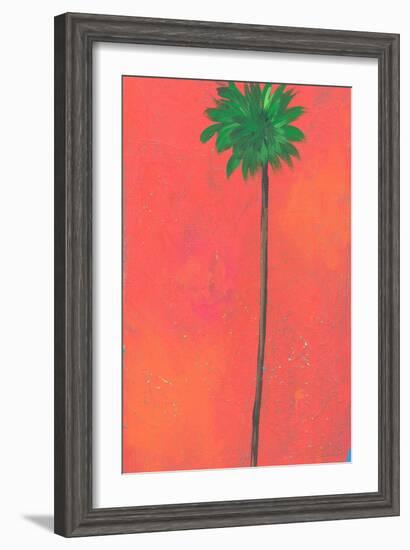 Single Palm Looking for Love-Jan Weiss-Framed Art Print