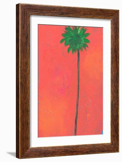 Single Palm Looking for Love-Jan Weiss-Framed Art Print