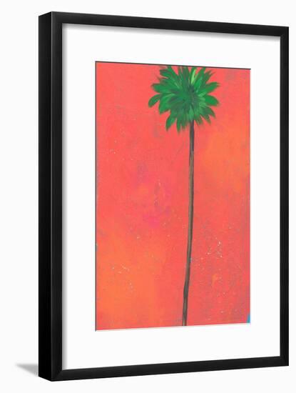 Single Palm Looking for Love-Jan Weiss-Framed Art Print