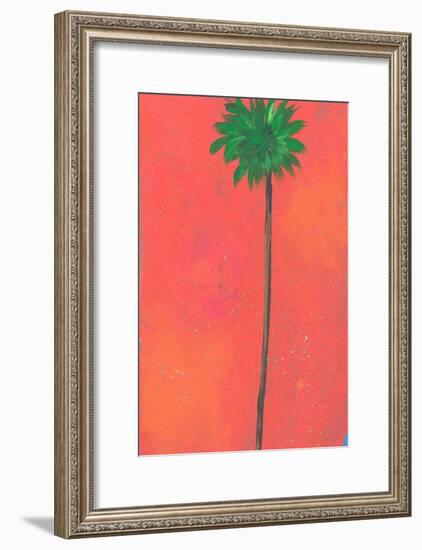 Single Palm Looking for Love-Jan Weiss-Framed Art Print