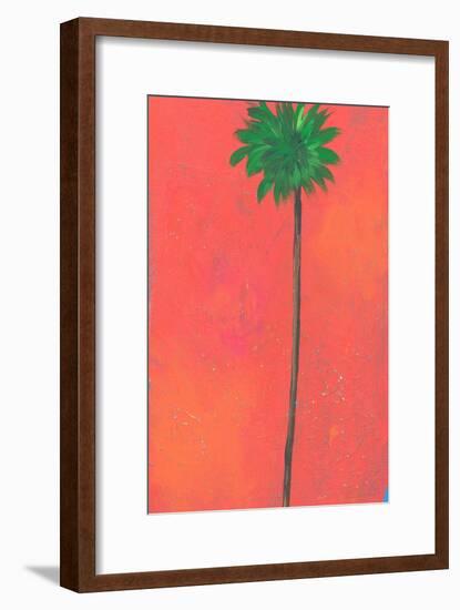 Single Palm Looking for Love-Jan Weiss-Framed Art Print