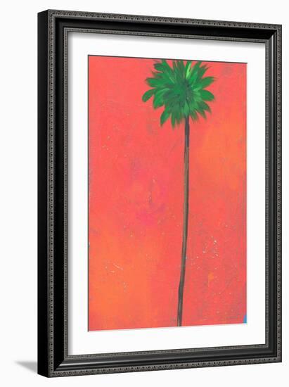 Single Palm Looking for Love-Jan Weiss-Framed Art Print