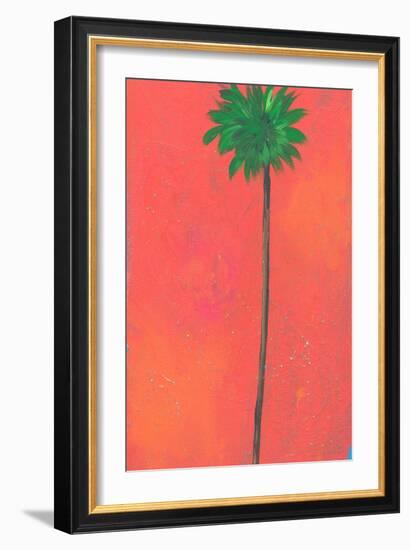 Single Palm Looking for Love-Jan Weiss-Framed Art Print