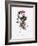 Single Pompon Rose-Pierre Joseph Redoute-Framed Giclee Print