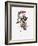 Single Pompon Rose-Pierre Joseph Redoute-Framed Giclee Print