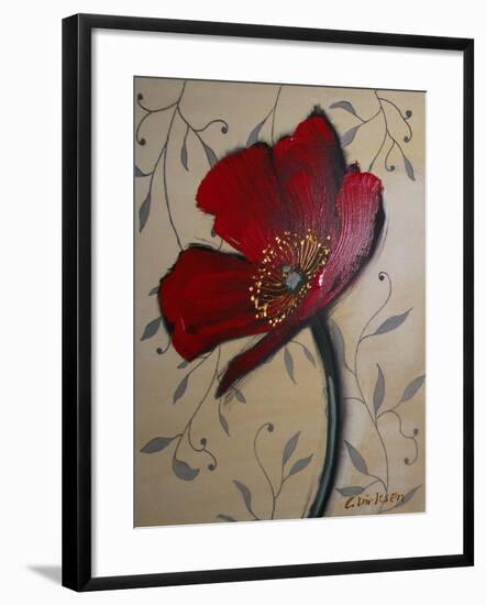 Single Red Poppy-Cherie Roe Dirksen-Framed Giclee Print