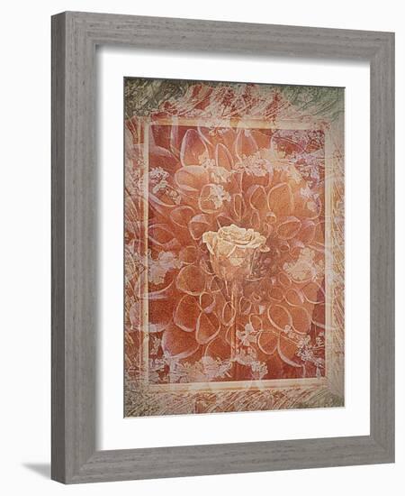 Single Rose in Earthy Colors Vintage Style in Frame, Photographic Layer Work-Alaya Gadeh-Framed Photographic Print