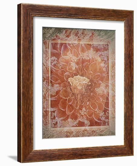Single Rose in Earthy Colors Vintage Style in Frame, Photographic Layer Work-Alaya Gadeh-Framed Photographic Print