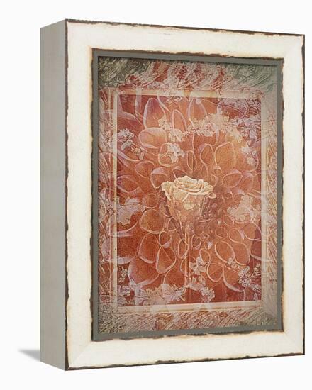 Single Rose in Earthy Colors Vintage Style in Frame, Photographic Layer Work-Alaya Gadeh-Framed Premier Image Canvas