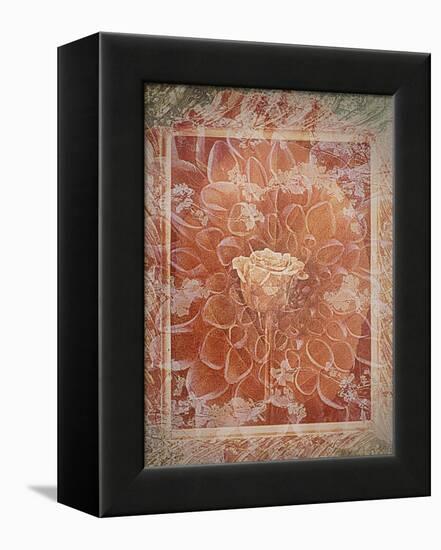 Single Rose in Earthy Colors Vintage Style in Frame, Photographic Layer Work-Alaya Gadeh-Framed Premier Image Canvas