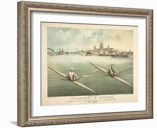 Single Rowers-null-Framed Art Print